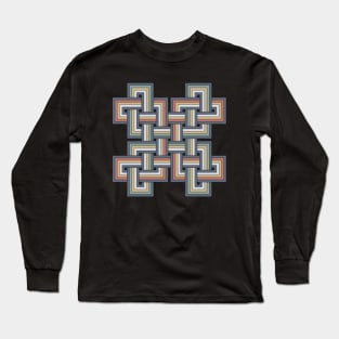 Roman Mosaic Double Strand Guilloche Long Sleeve T-Shirt